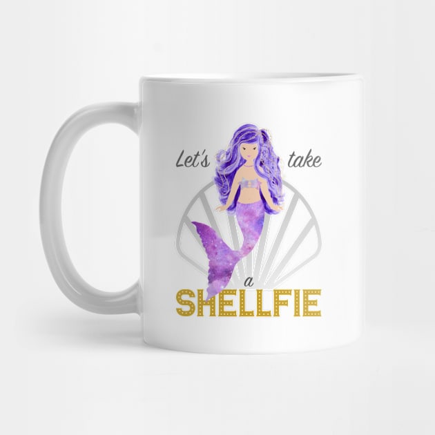 Mermaid: Let's take a shellfie (purple) by oceanys